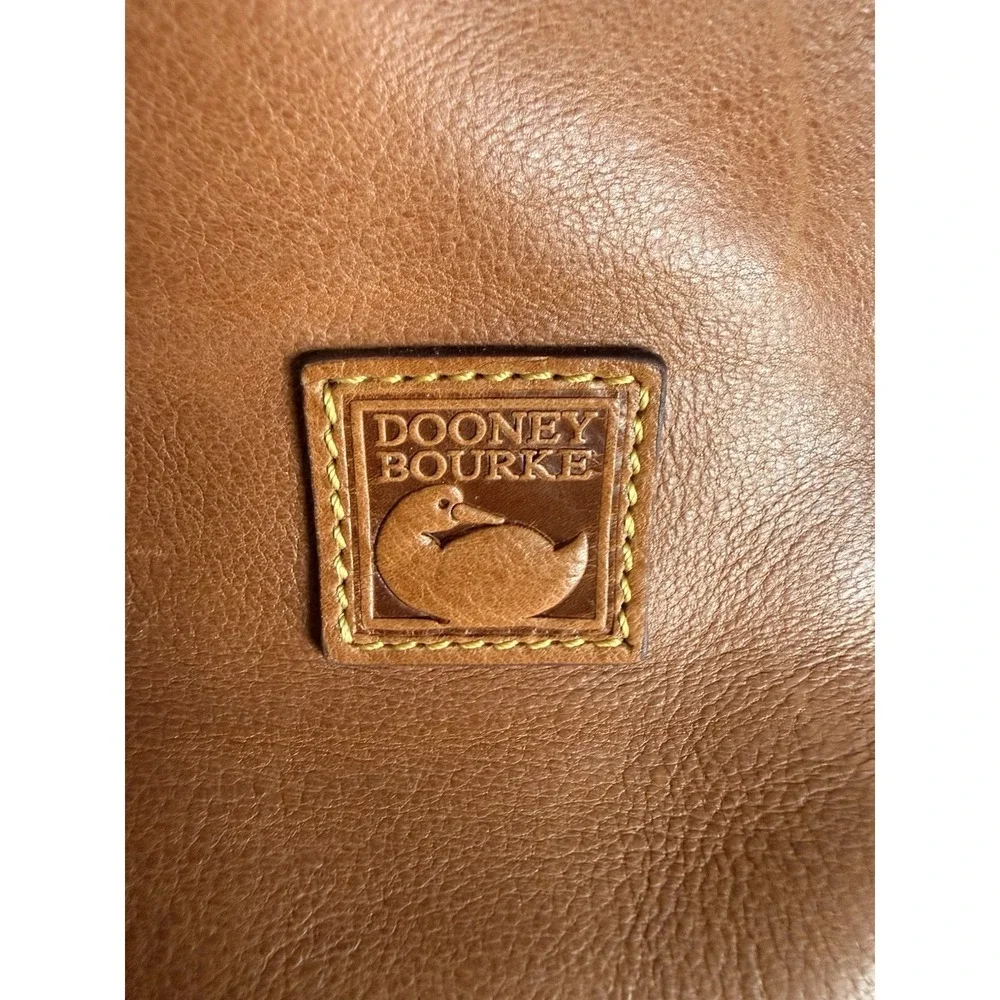 Dooney & Bourke Natural Brown Florentine Large Satchel Crossbody Bag Purse NWT